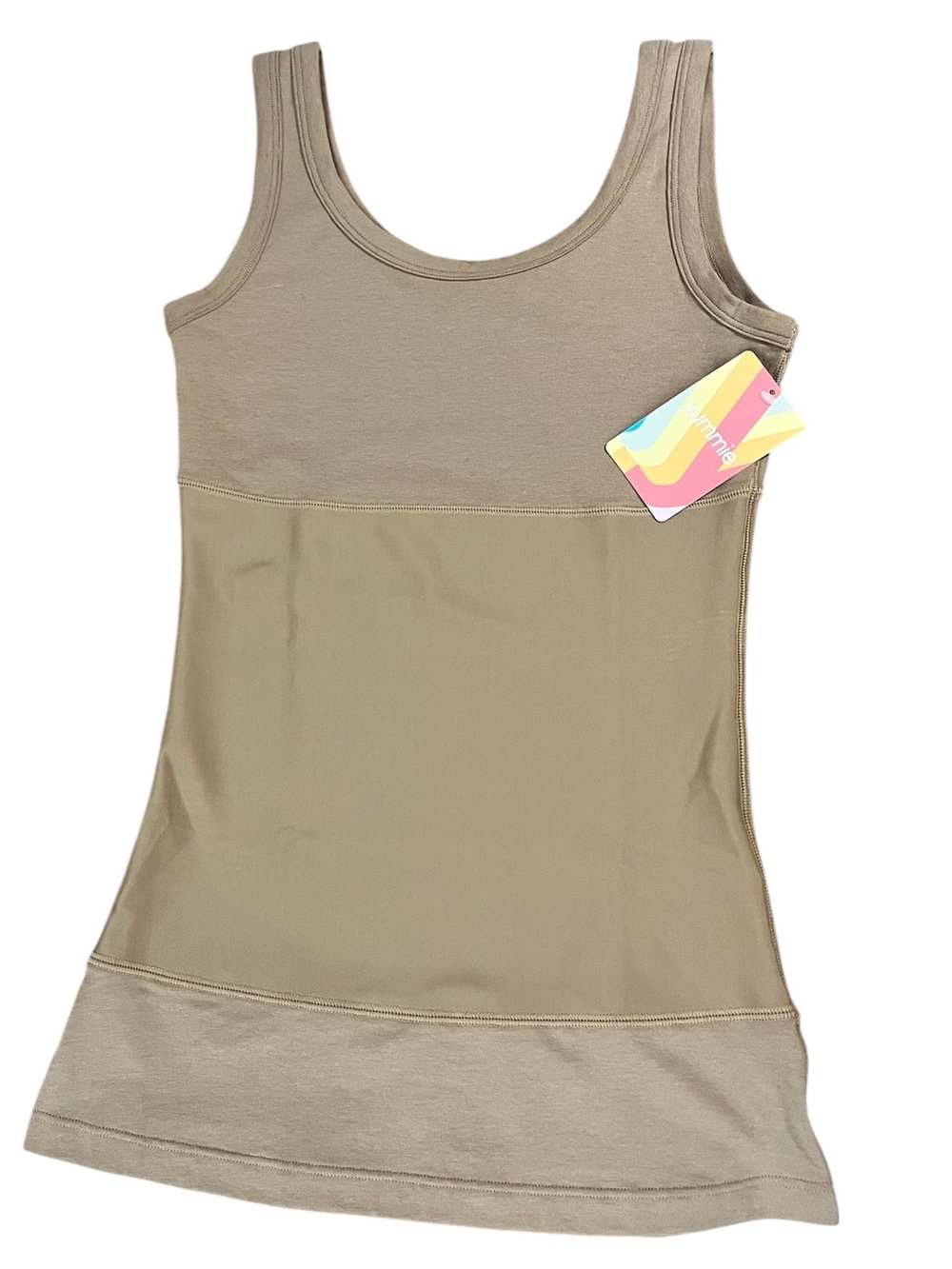NWT Yummie 3 panel Boyfriend tank in almond size small